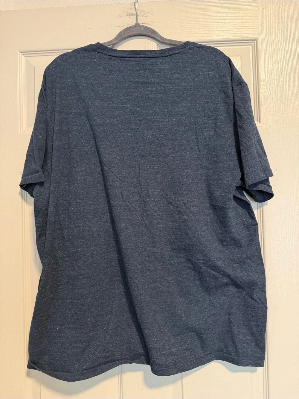 Polo by Ralph Lauren Men's Heather Navy V-Neck Tee with Polo Pony